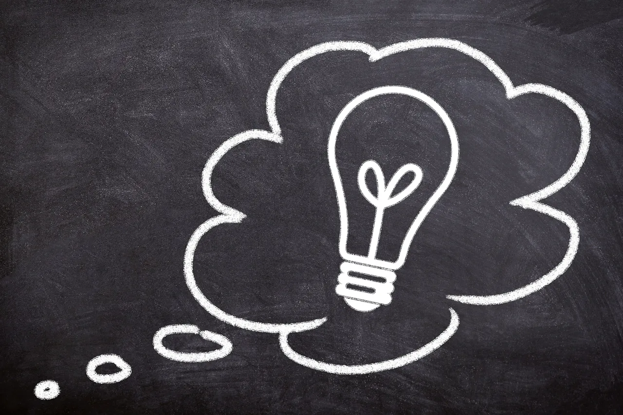 アイデアが浮かぶ様子